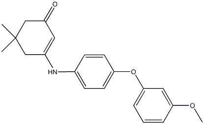 3-[4-(3-methoxyphenoxy)anilino]-5,5-dimethyl-2-cyclohexen-1-one Structure