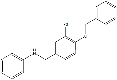 N-[4-(benzyloxy)-3-chlorobenzyl]-N-(2-methylphenyl)amine Structure