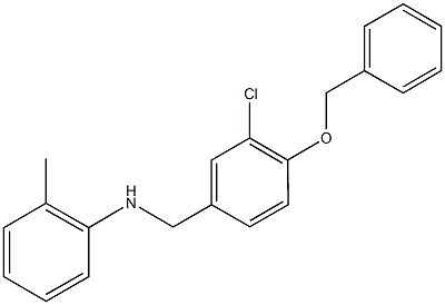 N-[4-(benzyloxy)-3-chlorobenzyl]-N-(2-methylphenyl)amine,664313-85-3,结构式