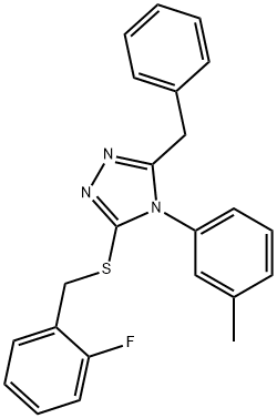 664313-87-5 5-benzyl-4-(3-methylphenyl)-4H-1,2,4-triazol-3-yl 2-fluorobenzyl sulfide