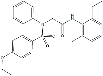 2-{[(4-ethoxyphenyl)sulfonyl]anilino}-N-(2-ethyl-6-methylphenyl)acetamide Structure