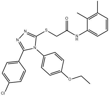 2-{[5-(4-chlorophenyl)-4-(4-ethoxyphenyl)-4H-1,2,4-triazol-3-yl]sulfanyl}-N-(2,3-dimethylphenyl)acetamide|