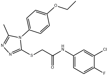 N-(3-chloro-4-fluorophenyl)-2-{[4-(4-ethoxyphenyl)-5-methyl-4H-1,2,4-triazol-3-yl]sulfanyl}acetamide Structure