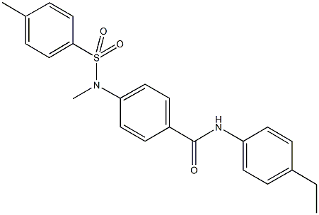 N-(4-ethylphenyl)-4-{methyl[(4-methylphenyl)sulfonyl]amino}benzamide Structure