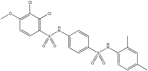 2,3-dichloro-N-{4-[(2,4-dimethylanilino)sulfonyl]phenyl}-4-methoxybenzenesulfonamide Structure