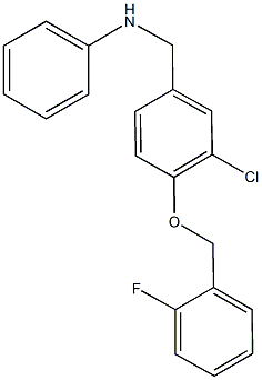 664314-08-3 N-{3-chloro-4-[(2-fluorobenzyl)oxy]benzyl}-N-phenylamine