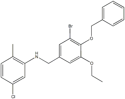 N-[4-(benzyloxy)-3-bromo-5-ethoxybenzyl]-N-(5-chloro-2-methylphenyl)amine Structure