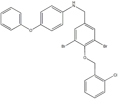 N-{3,5-dibromo-4-[(2-chlorobenzyl)oxy]benzyl}-N-(4-phenoxyphenyl)amine Structure