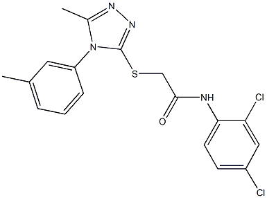 N-(2,4-dichlorophenyl)-2-{[5-methyl-4-(3-methylphenyl)-4H-1,2,4-triazol-3-yl]sulfanyl}acetamide Structure