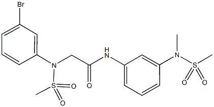 2-[3-bromo(methylsulfonyl)anilino]-N-{3-[methyl(methylsulfonyl)amino]phenyl}acetamide|