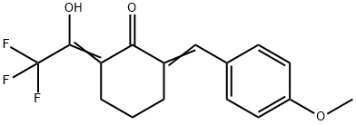 2-(4-methoxybenzylidene)-6-(2,2,2-trifluoro-1-hydroxyethylidene)cyclohexanone,664314-77-6,结构式