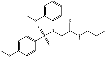 2-{2-methoxy[(4-methoxyphenyl)sulfonyl]anilino}-N-propylacetamide,664314-82-3,结构式