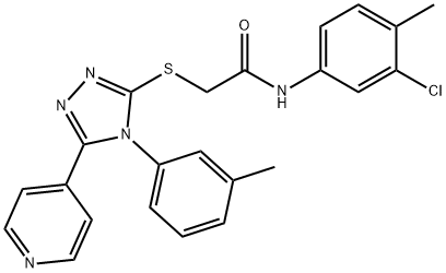 664314-91-4 N-(3-chloro-4-methylphenyl)-2-{[4-(3-methylphenyl)-5-(4-pyridinyl)-4H-1,2,4-triazol-3-yl]sulfanyl}acetamide