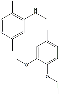 N-(2,5-dimethylphenyl)-N-(4-ethoxy-3-methoxybenzyl)amine 结构式