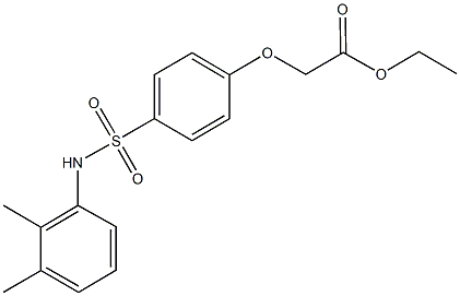 ethyl {4-[(2,3-dimethylanilino)sulfonyl]phenoxy}acetate Structure