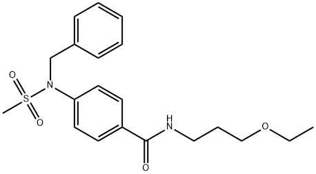 4-[benzyl(methylsulfonyl)amino]-N-(3-ethoxypropyl)benzamide Struktur