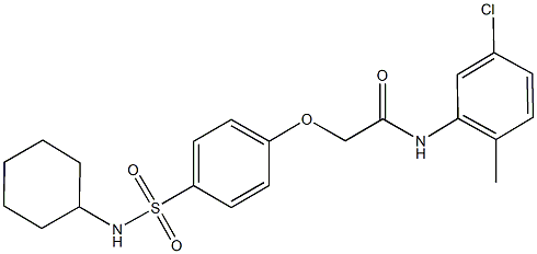 N-(5-chloro-2-methylphenyl)-2-{4-[(cyclohexylamino)sulfonyl]phenoxy}acetamide Structure