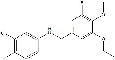 N-(3-bromo-5-ethoxy-4-methoxybenzyl)-N-(3-chloro-4-methylphenyl)amine|