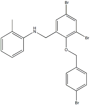 N-{3,5-dibromo-2-[(4-bromobenzyl)oxy]benzyl}-N-(2-methylphenyl)amine,664315-14-4,结构式