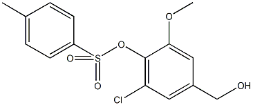 2-chloro-4-(hydroxymethyl)-6-methoxyphenyl 4-methylbenzenesulfonate 化学構造式