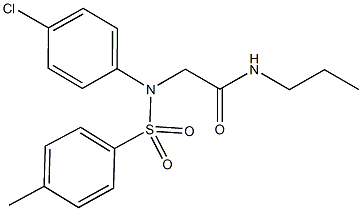 2-{4-chloro[(4-methylphenyl)sulfonyl]anilino}-N-propylacetamide,664315-46-2,结构式