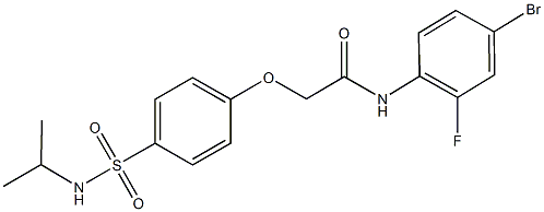 664315-64-4 N-(4-bromo-2-fluorophenyl)-2-{4-[(isopropylamino)sulfonyl]phenoxy}acetamide