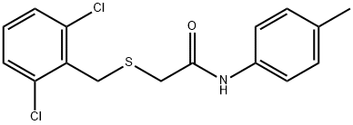 2-[(2,6-dichlorobenzyl)sulfanyl]-N-(4-methylphenyl)acetamide 化学構造式