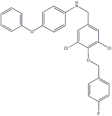 N-{3,5-dichloro-4-[(4-fluorobenzyl)oxy]benzyl}-N-(4-phenoxyphenyl)amine|