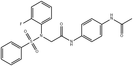 N-[4-(acetylamino)phenyl]-2-[2-fluoro(phenylsulfonyl)anilino]acetamide 结构式