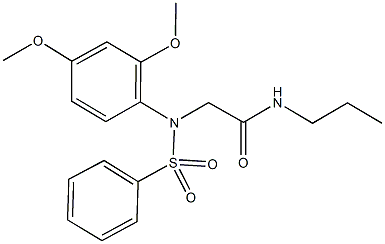 2-[2,4-dimethoxy(phenylsulfonyl)anilino]-N-propylacetamide 结构式