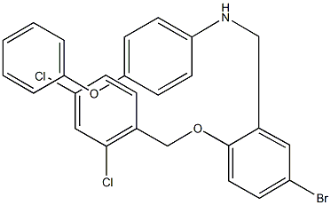 N-{5-bromo-2-[(2,4-dichlorobenzyl)oxy]benzyl}-N-(4-phenoxyphenyl)amine Struktur