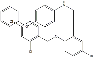 N-{5-bromo-2-[(2,4-dichlorobenzyl)oxy]benzyl}-N-(4-phenoxyphenyl)amine 结构式