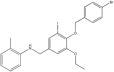 N-{4-[(4-bromobenzyl)oxy]-3-ethoxy-5-iodobenzyl}-N-(2-methylphenyl)amine|