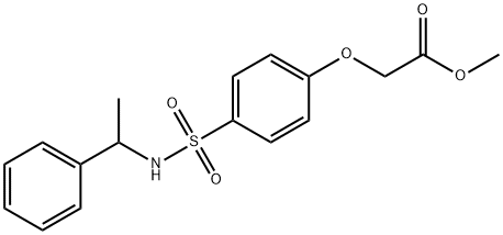 methyl (4-{[(1-phenylethyl)amino]sulfonyl}phenoxy)acetate,664316-02-3,结构式