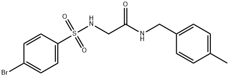 2-{[(4-bromophenyl)sulfonyl]amino}-N-(4-methylbenzyl)acetamide Structure