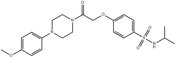 N-isopropyl-4-{2-[4-(4-methoxyphenyl)-1-piperazinyl]-2-oxoethoxy}benzenesulfonamide,664316-20-5,结构式