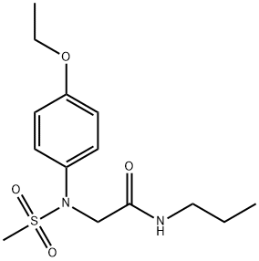 2-[4-ethoxy(methylsulfonyl)anilino]-N-propylacetamide Structure