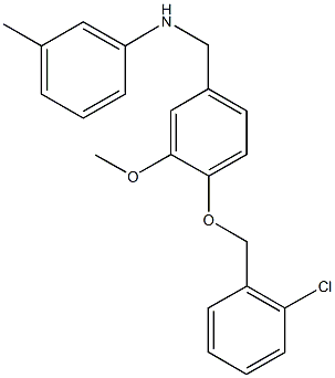 N-{4-[(2-chlorobenzyl)oxy]-3-methoxybenzyl}-N-(3-methylphenyl)amine,664316-32-9,结构式