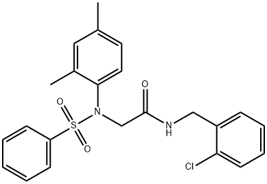 N-(2-chlorobenzyl)-2-[2,4-dimethyl(phenylsulfonyl)anilino]acetamide Structure