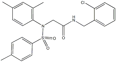 N-(2-chlorobenzyl)-2-{2,4-dimethyl[(4-methylphenyl)sulfonyl]anilino}acetamide 结构式