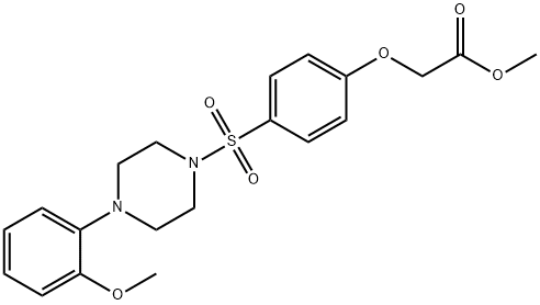 methyl (4-{[4-(2-methoxyphenyl)-1-piperazinyl]sulfonyl}phenoxy)acetate,664316-47-6,结构式