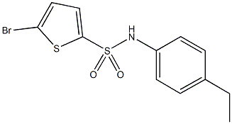 5-bromo-N-(4-ethylphenyl)-2-thiophenesulfonamide,664316-49-8,结构式