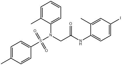 N-(4-iodo-2-methylphenyl)-2-{2-methyl[(4-methylphenyl)sulfonyl]anilino}acetamide Structure