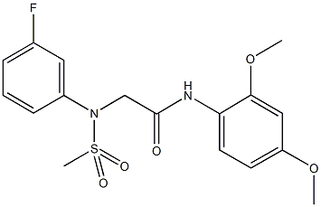 N-(2,4-dimethoxyphenyl)-2-[3-fluoro(methylsulfonyl)anilino]acetamide Structure