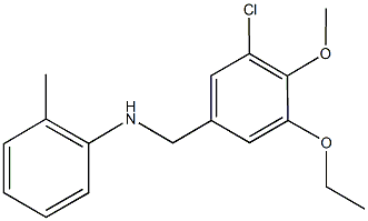 N-(3-chloro-5-ethoxy-4-methoxybenzyl)-N-(2-methylphenyl)amine Structure