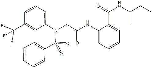 664316-87-4 N-(sec-butyl)-2-({[(phenylsulfonyl)-3-(trifluoromethyl)anilino]acetyl}amino)benzamide