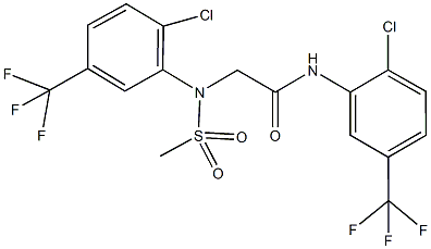 2-[2-chloro(methylsulfonyl)-5-(trifluoromethyl)anilino]-N-[2-chloro-5-(trifluoromethyl)phenyl]acetamide|