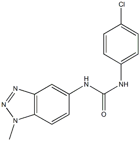 N-(4-chlorophenyl)-N'-(1-methyl-1H-1,2,3-benzotriazol-5-yl)urea Structure