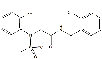 N-(2-chlorobenzyl)-2-[2-methoxy(methylsulfonyl)anilino]acetamide Structure