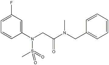 N-benzyl-2-[3-fluoro(methylsulfonyl)anilino]-N-methylacetamide Structure